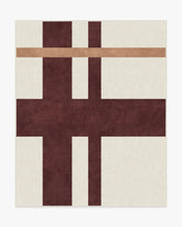 Scala Cream & Maroon Rug by The Local Project