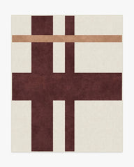 Scala Cream & Maroon Rug by The Local Project
