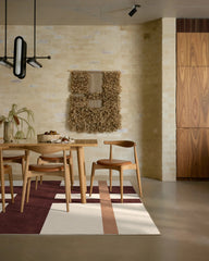 Scala Cream & Maroon Rug by The Local Project