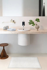 Solid White Bath Mat