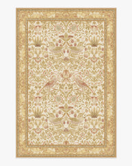 Strawberry Thief Light Ochre Rug by Morris & Co.