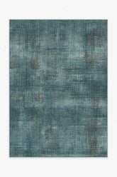 Sudaria Solid Teal Blue Flatwoven Rug