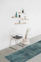 Sudaria Solid Teal Blue Flatwoven Rug