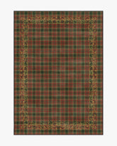 Tartan Trim Red & Gold Rug