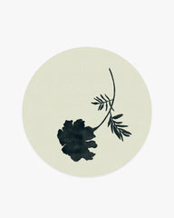 Temple Silhouette Ivory & Charcoal Rug by The Local Project