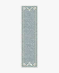 Chrysler Border Chambray Blue Rug by The Hiltons