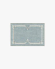 Chrysler Border Chambray Blue Rug by The Hiltons