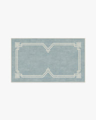 Chrysler Border Chambray Blue Rug by The Hiltons