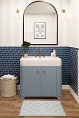 Tria Trellis Light Grey Bath Mat