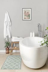 Tria Trellis Sage Green Bath Mat