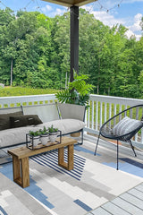 Tropea Grey & Blue Outdoor Rug