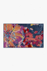 Watercolour Floral Navy Rug