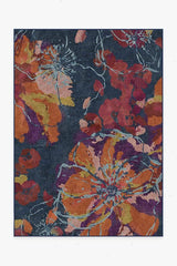 Watercolour Floral Navy Rug