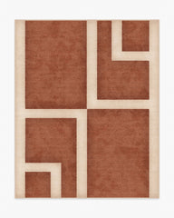 Aldo Terracotta & Cream Rug by The Local Project
