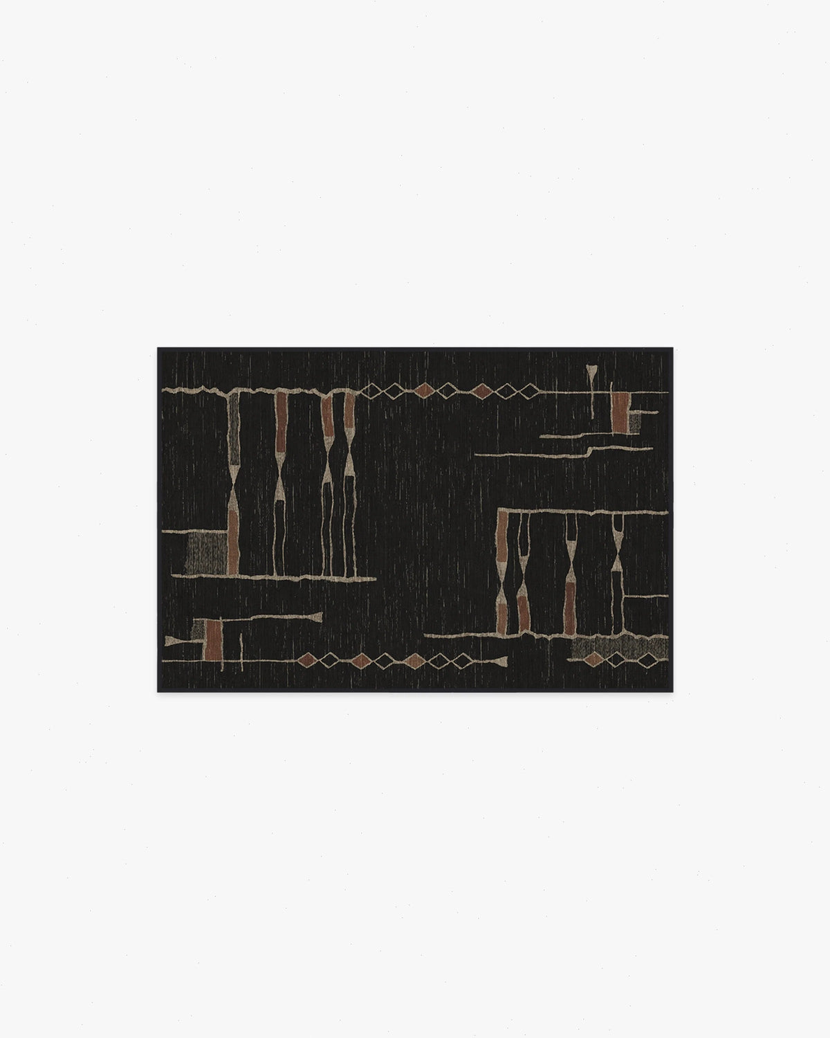 Nisa Ink Black Rug by Architectural Digest