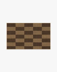 Yates Check Brown Re-Jute Rug by Architectural Digest