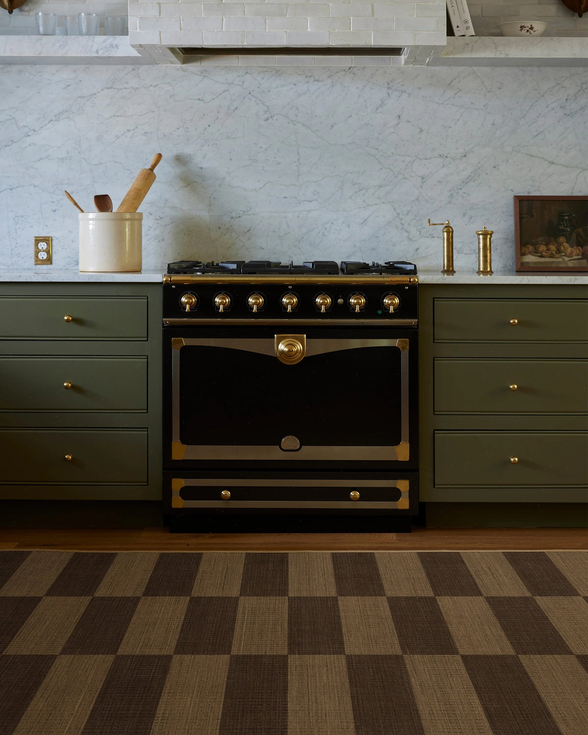 Yates Check Brown Re-Jute Rug by Architectural Digest