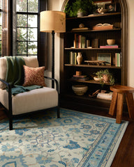 Calabria Cream & Light Blue Rug