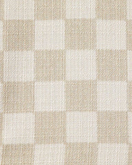 Charlee Checkered Neutral Woven Bolster Pet Bed