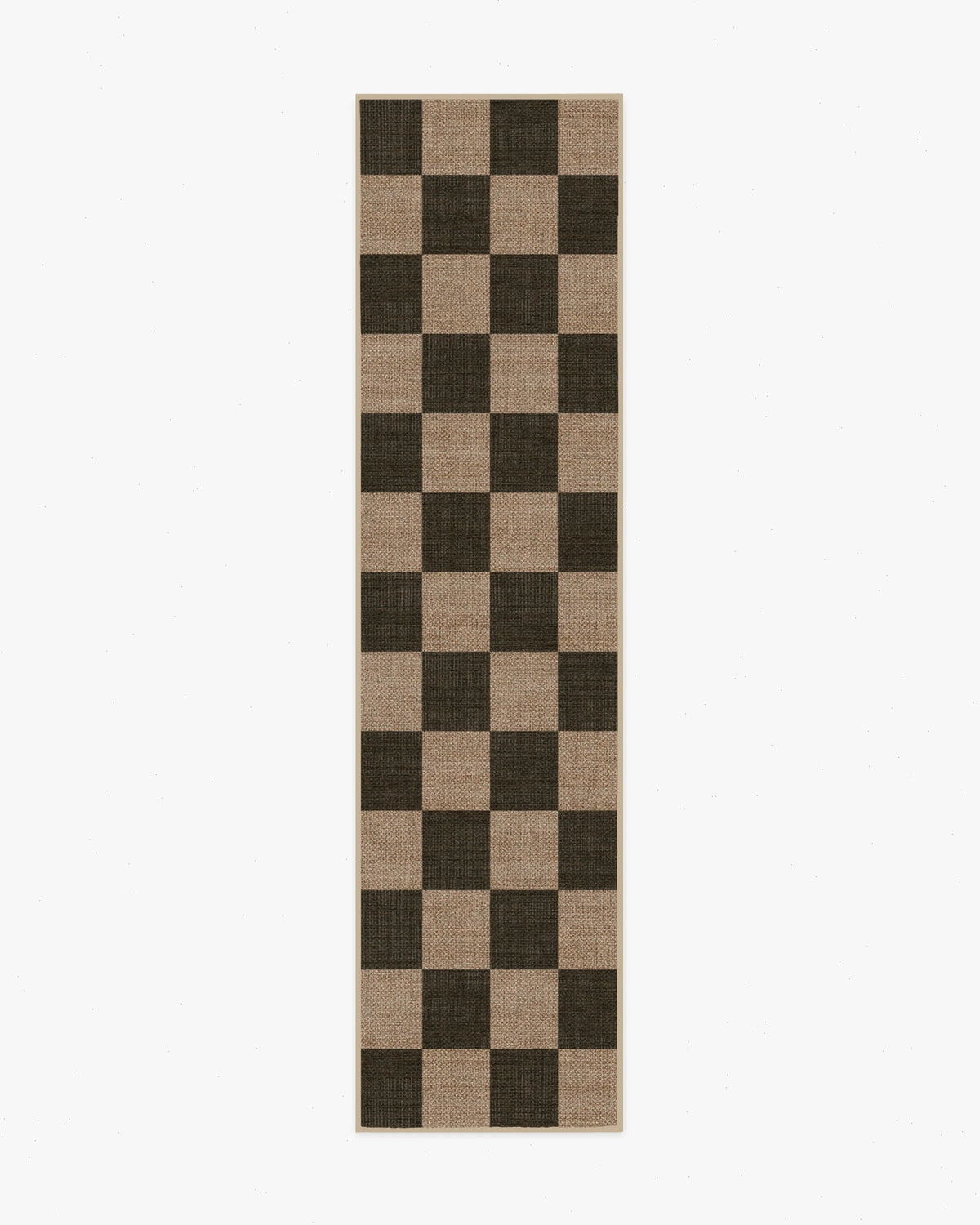 Checkerboard Soft Black Re-Jute Rug