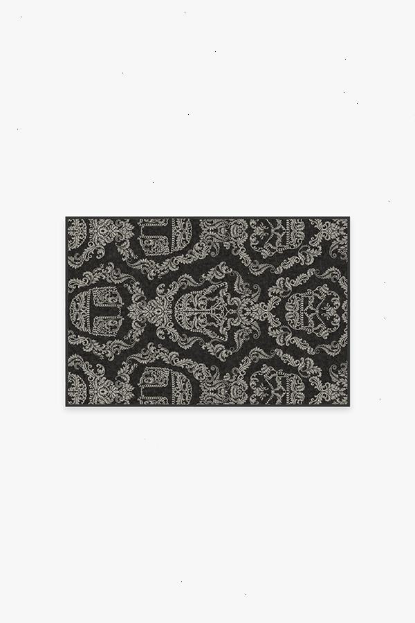 Dark Side Damask Charcoal Rug