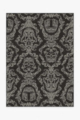 Dark Side Damask Charcoal Rug
