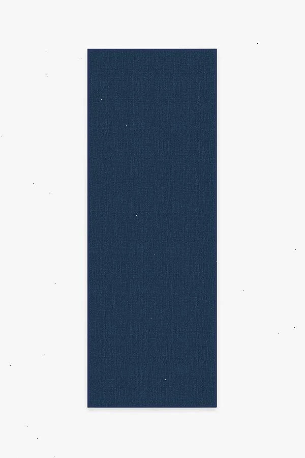 Denim Solid Indigo Blue Outdoor Rug