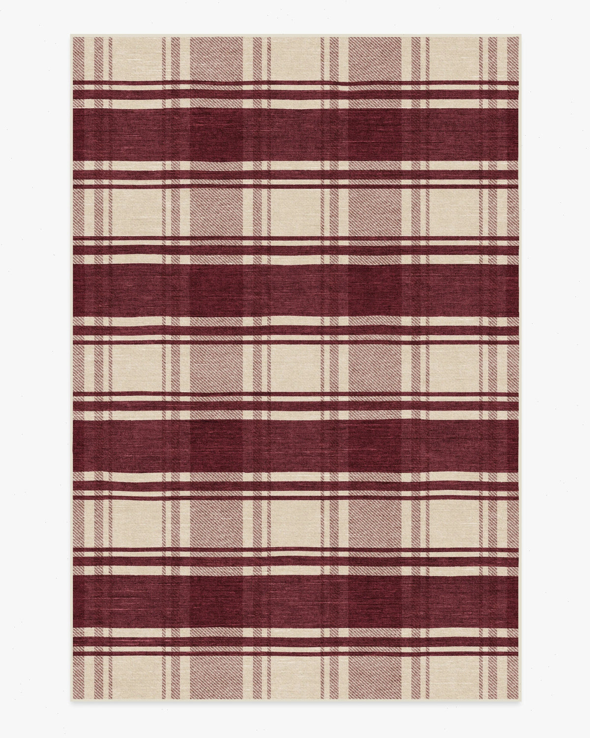 Easton Plaid Burgundy Rug