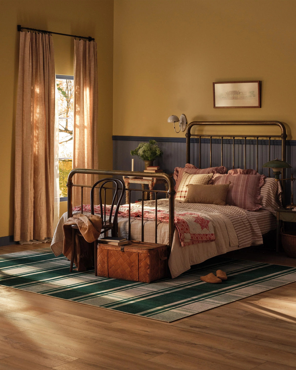 Easton Plaid Green Rug