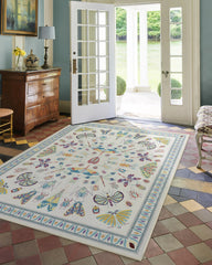 Flutterby Ivory Rug by Iris Apfel