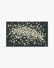 Fluttering Carnations Charcoal & Ivory Rug by The Local Project