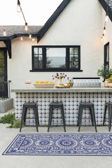 Fontaine Delft Blue Outdoor Rug