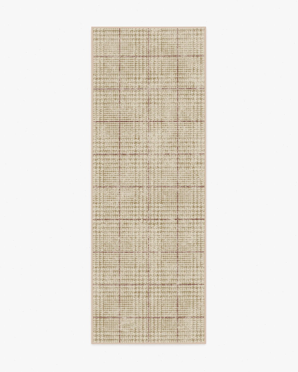 Glen Plaid Camel & Burgundy Rug