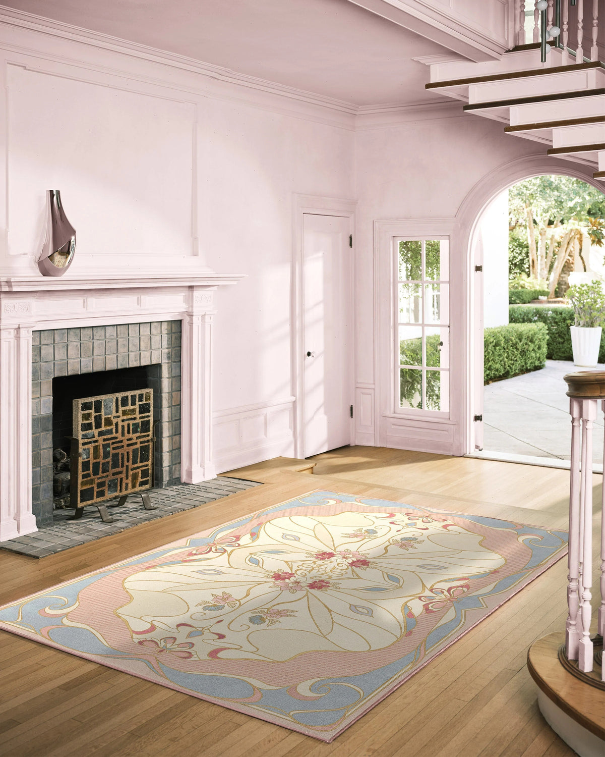 Glinda Upland Soft Pink Rug by Wicked