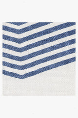 Beach Club Navy & Ivory Outdoor Rug by Gray Malin