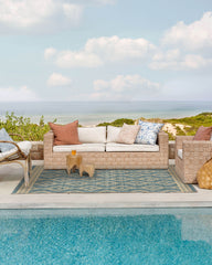 Newport Slate Blue Re-Jute Rug by Gray Malin