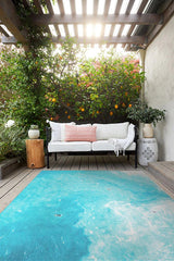 Surfers Ocean Blue Outdoor Rug by Gray Malin