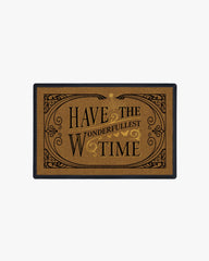 Have the Wonderfullest Time Black & Coir Doormat by Wicked