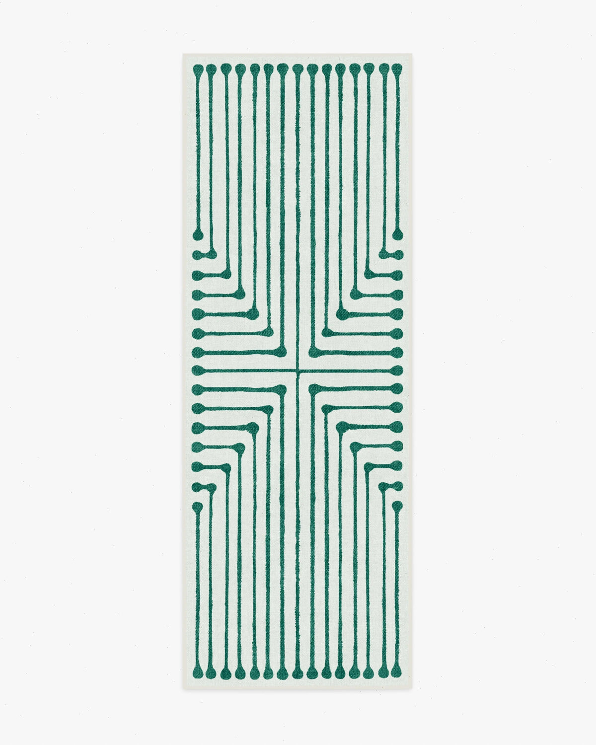 Inkdrop Ivory & Emerald Rug by Jonathan Adler