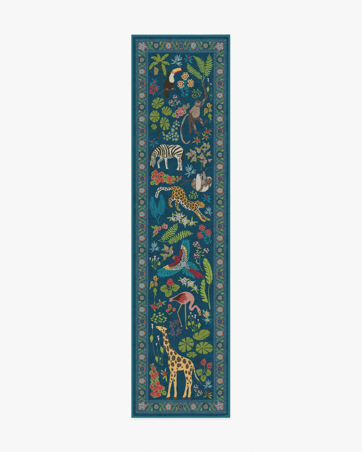 Jingle Jungle Royal Blue Rug by Iris Apfel