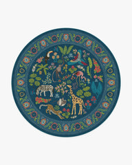 Jingle Jungle Royal Blue Rug by Iris Apfel