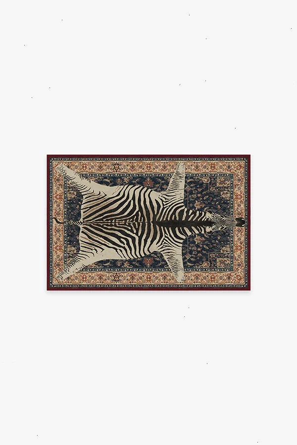 On Safari Sapphire Rug by Iris Apfel