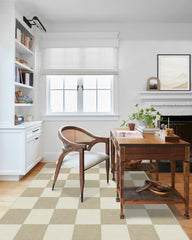 Jaque Checkered Stone Flatwoven Rug