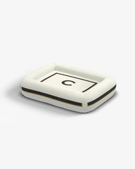 Classic Monogram Ivory Woven Pet Bed, Medium by Jonathan Adler