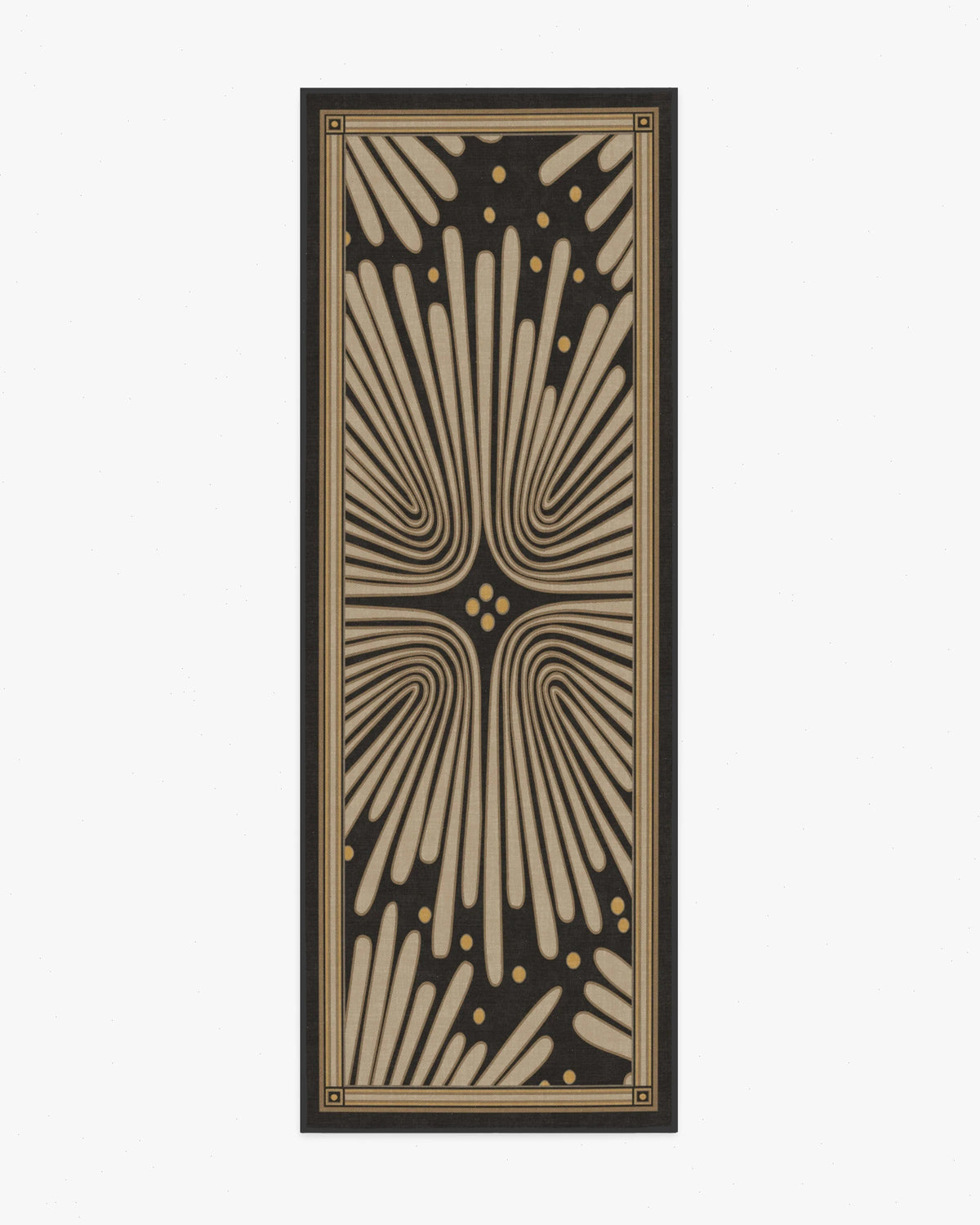 Gatsby Black & Gold Rug by Jonathan Adler