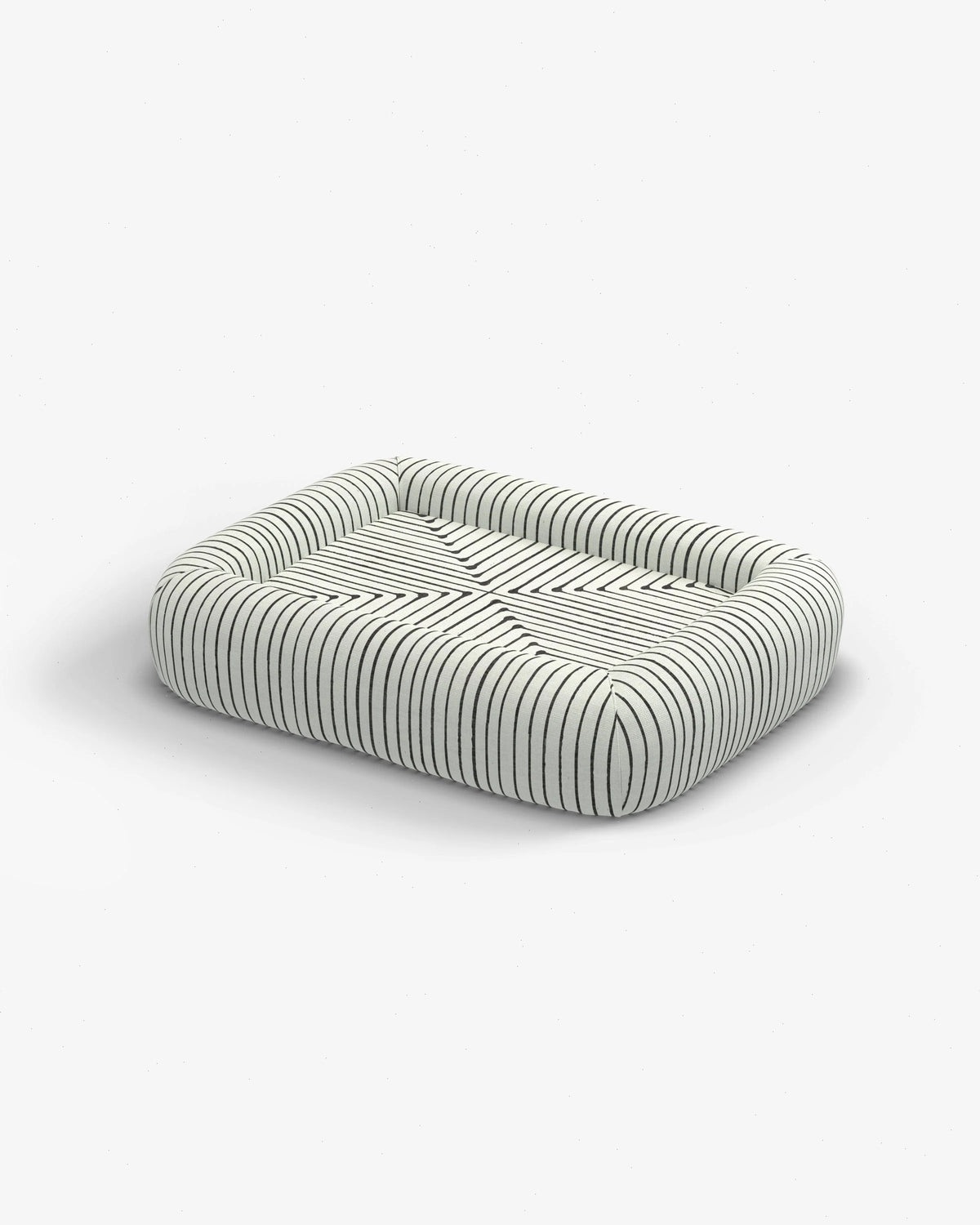 Inkdrop Ivory Woven Bolster Pet Bed by Jonathan Adler