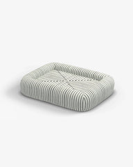 Inkdrop Ivory Woven Bolster Pet Bed by Jonathan Adler