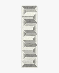 Labyrinth Black & Ivory Rug by Jonathan Adler