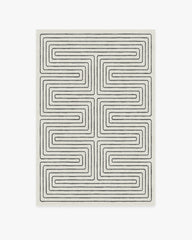 Labyrinth Black & Ivory Rug by Jonathan Adler