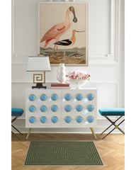 Labyrinth Fern Green Flatwoven Rug by Jonathan Adler